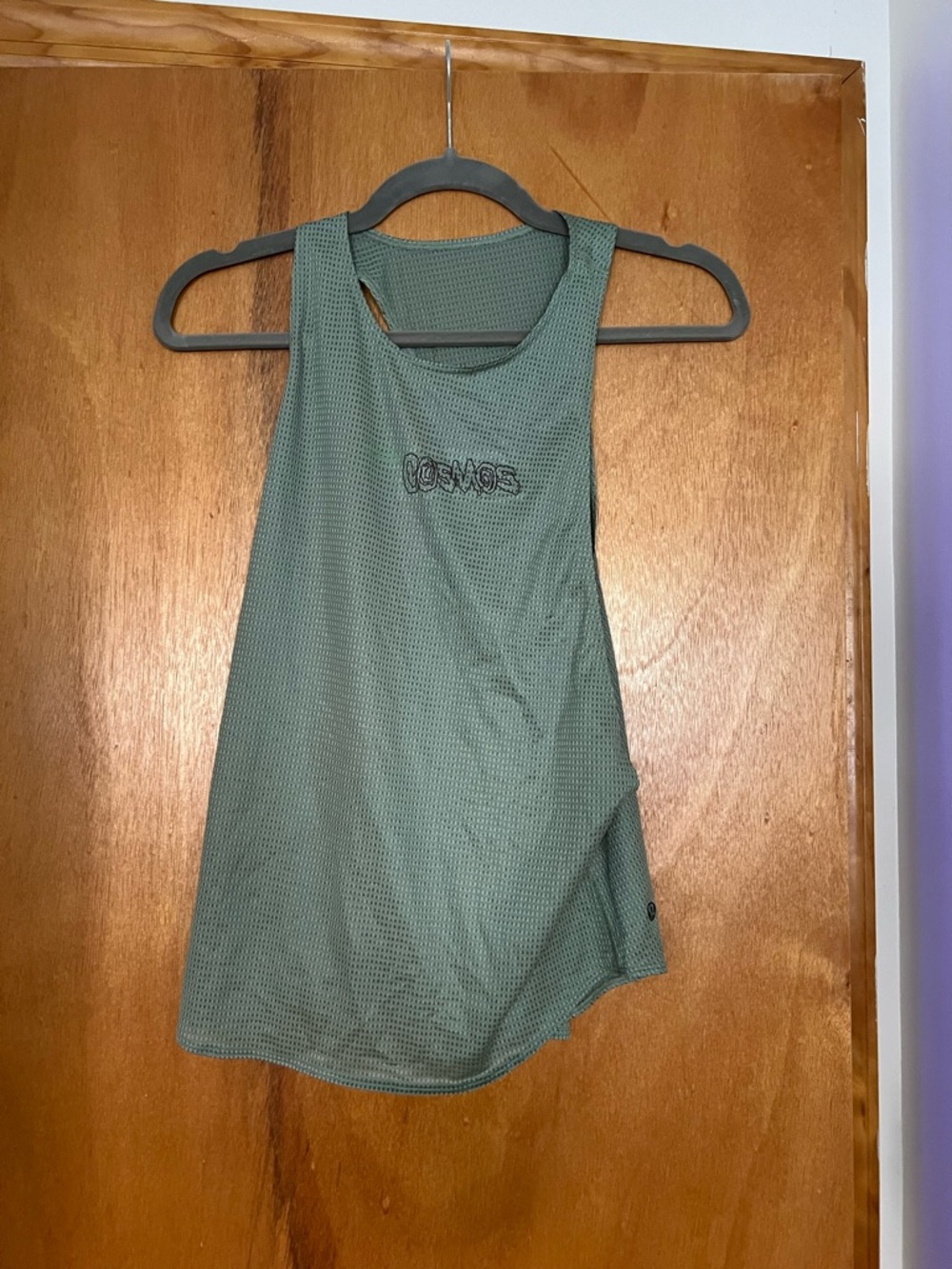 lululemon athletica Olive Green Mesh Muscle Tee